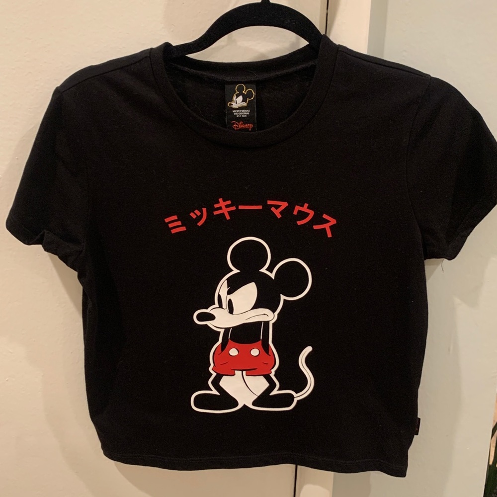 Disney x F21 ft. Mickey Mouse Black Crop Top